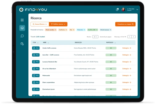 Find4You - I migliori Bar del Piemonte vendono il mio brand?